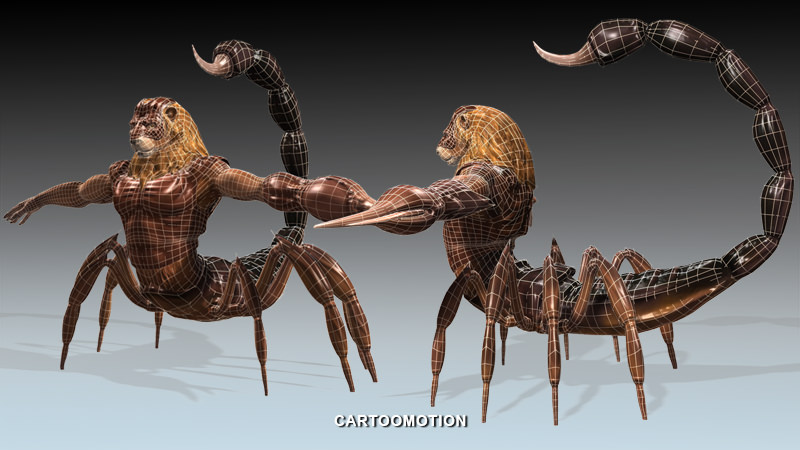 LION SCORPION HOROSCOPES Low-poly 3D model_4