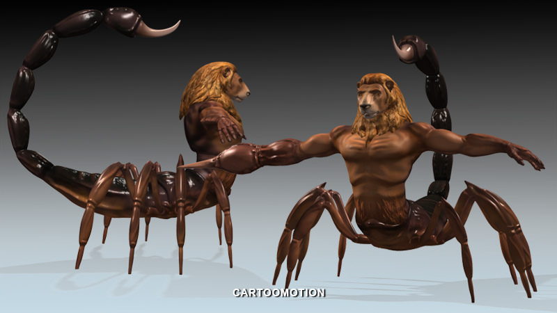 LION SCORPION HOROSCOPES Low-poly 3D model_7