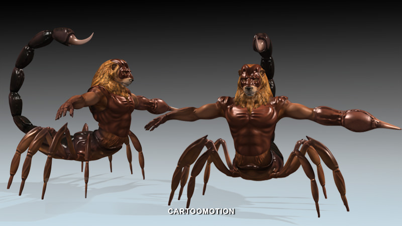 LION SCORPION HOROSCOPES Low-poly 3D model_6
