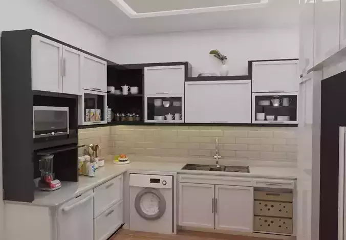 kitchen with cabinets and appliances
