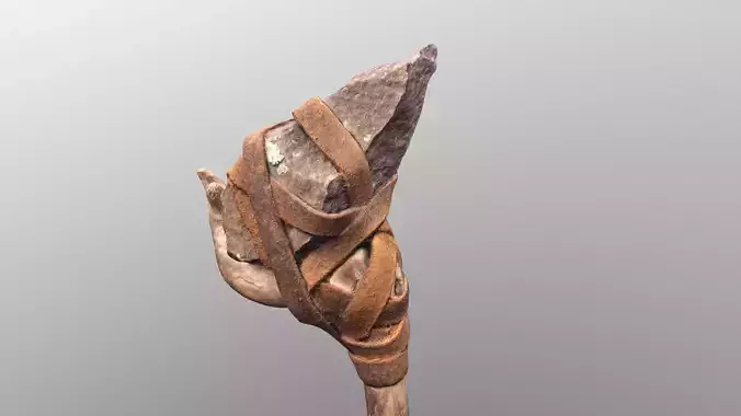 Real Primitive Axe - Hand tool Low-poly 3D model