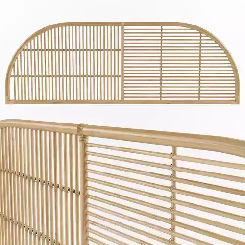 Java Rattan Headboard
