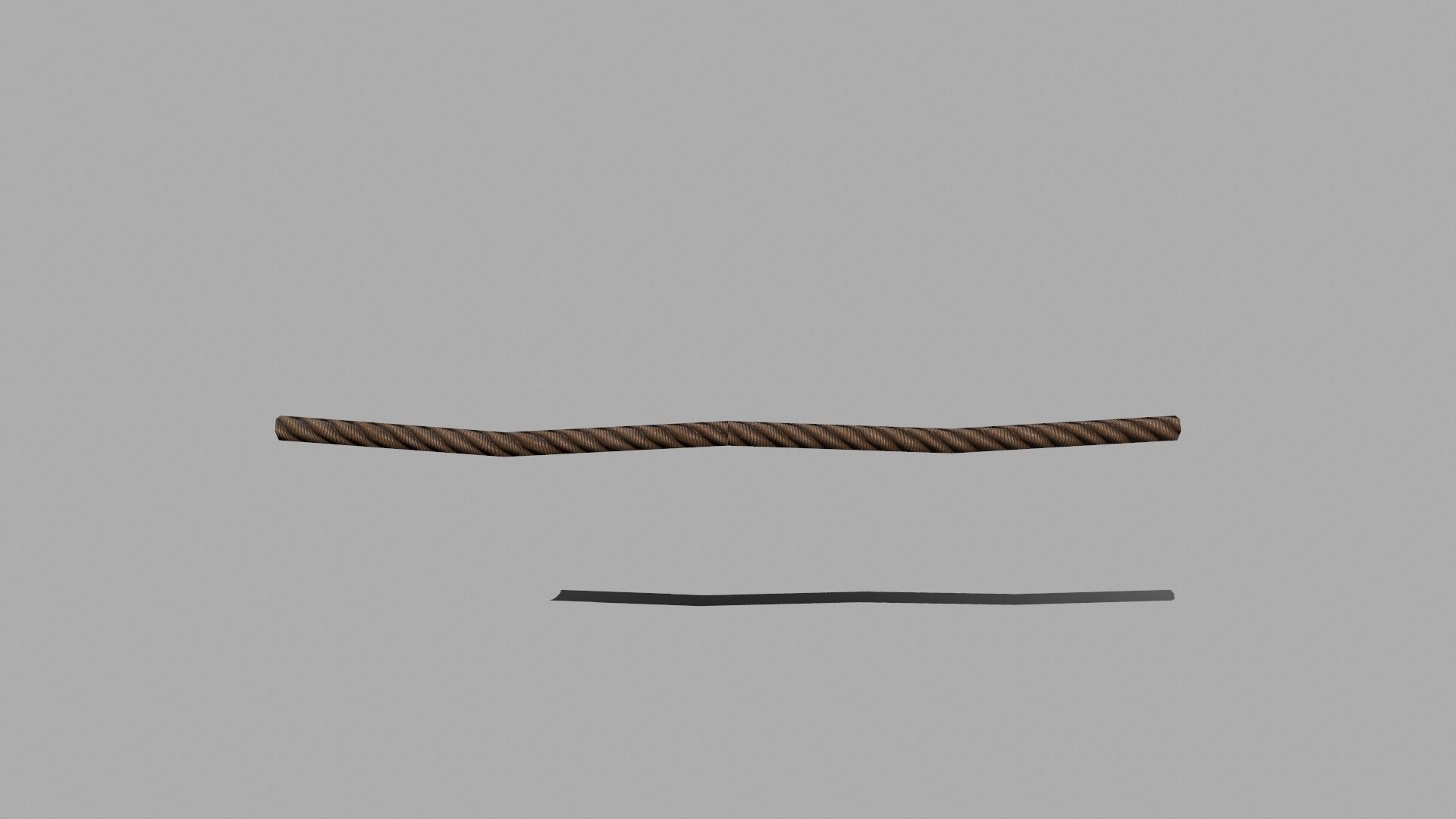 Wood Set braided rope Low-poly 3D model_11