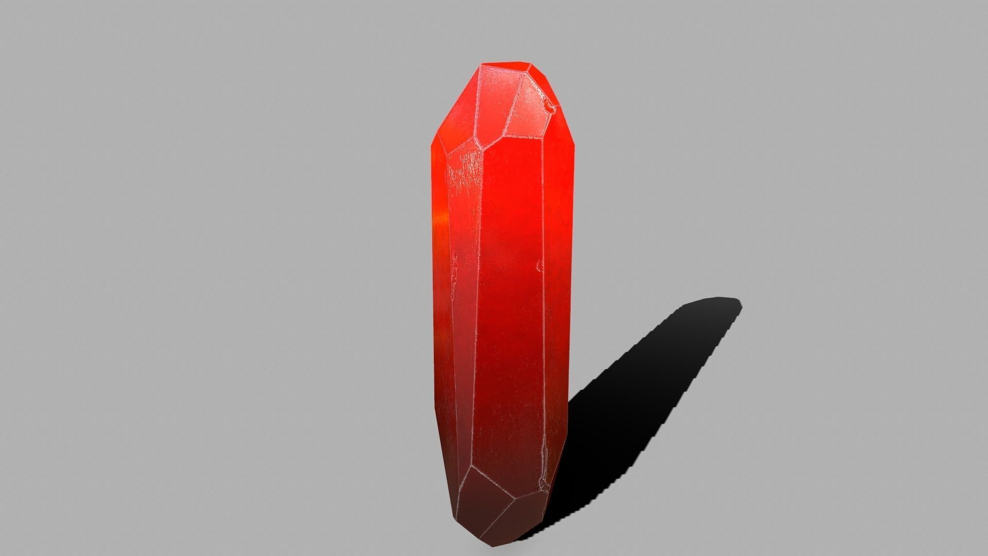 Crystal Set rock with crystals Low-poly 3D model_14