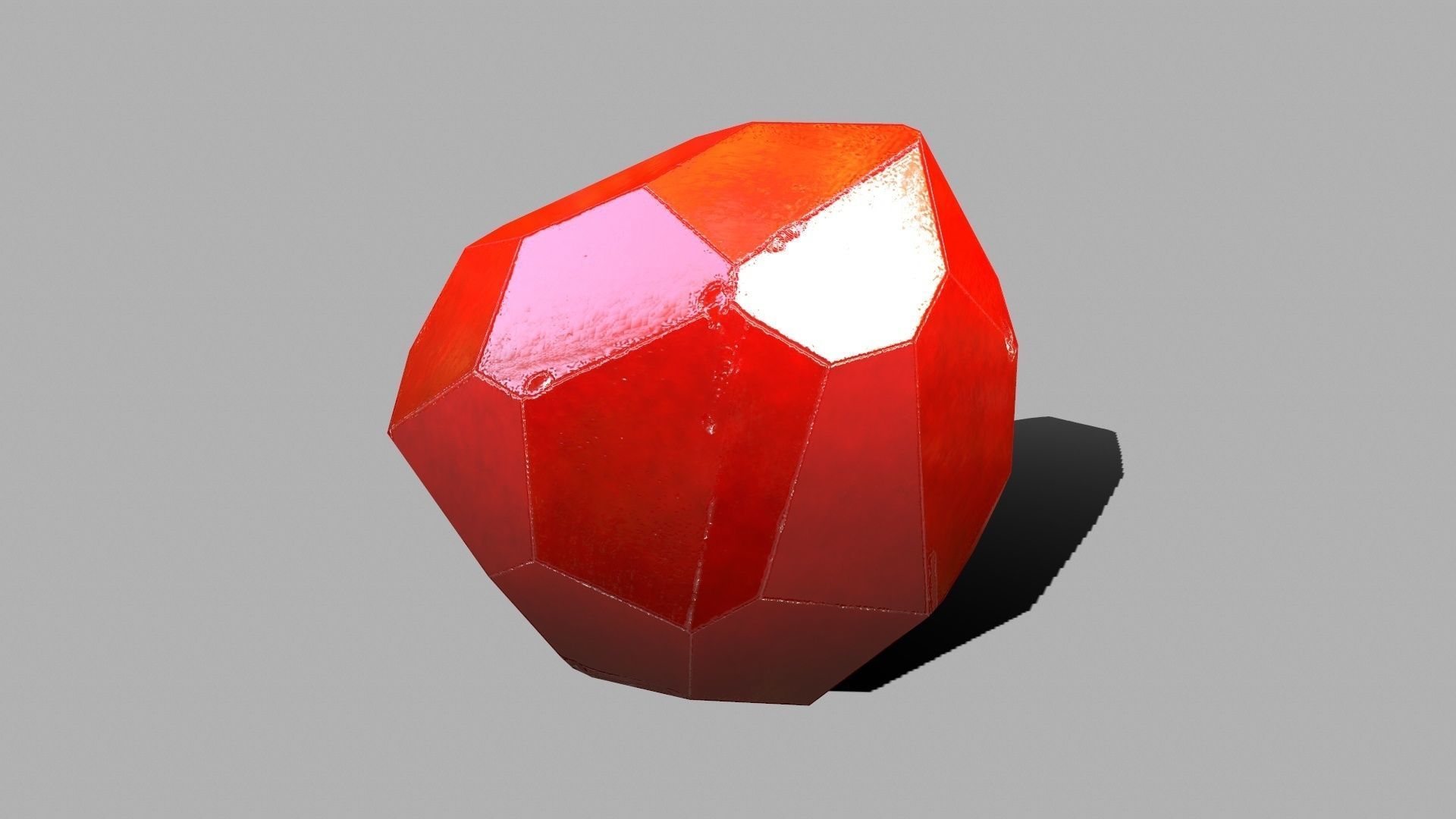 Crystal Set rock with crystals Low-poly 3D model_17