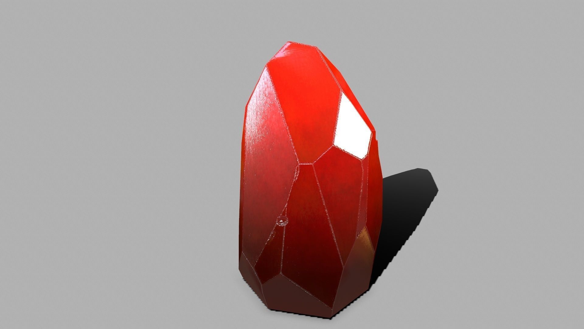 Crystal Set rock with crystals Low-poly 3D model_16