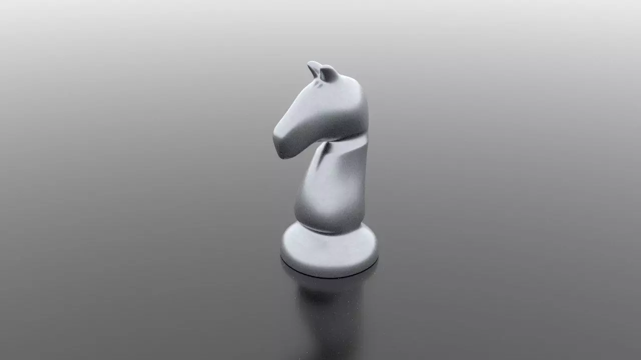 Knight horse chess piece Free 3D model_0