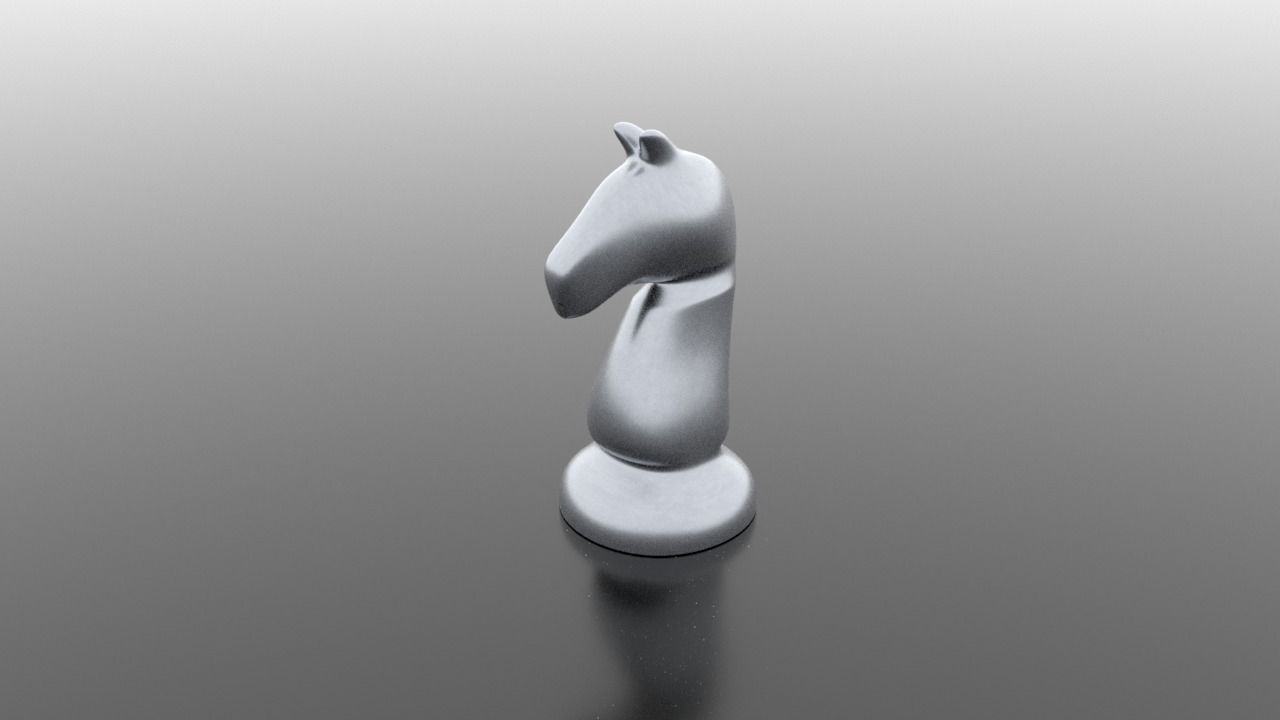 knight horse chess piece Free 3D model_1