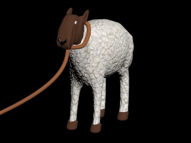 sheep Low-poly 3D model_1