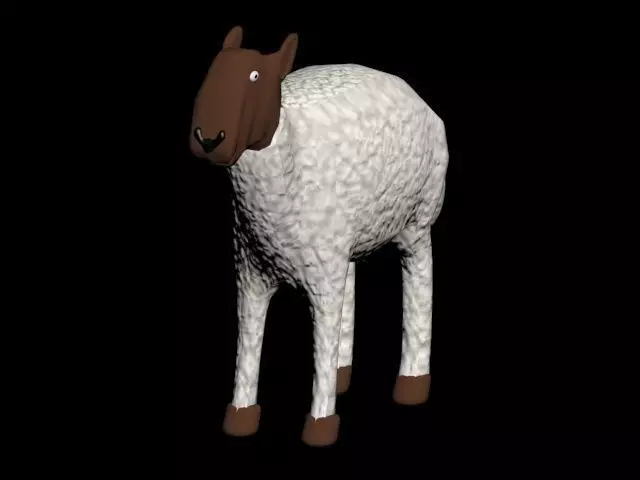 sheep Low-poly 3D model_0