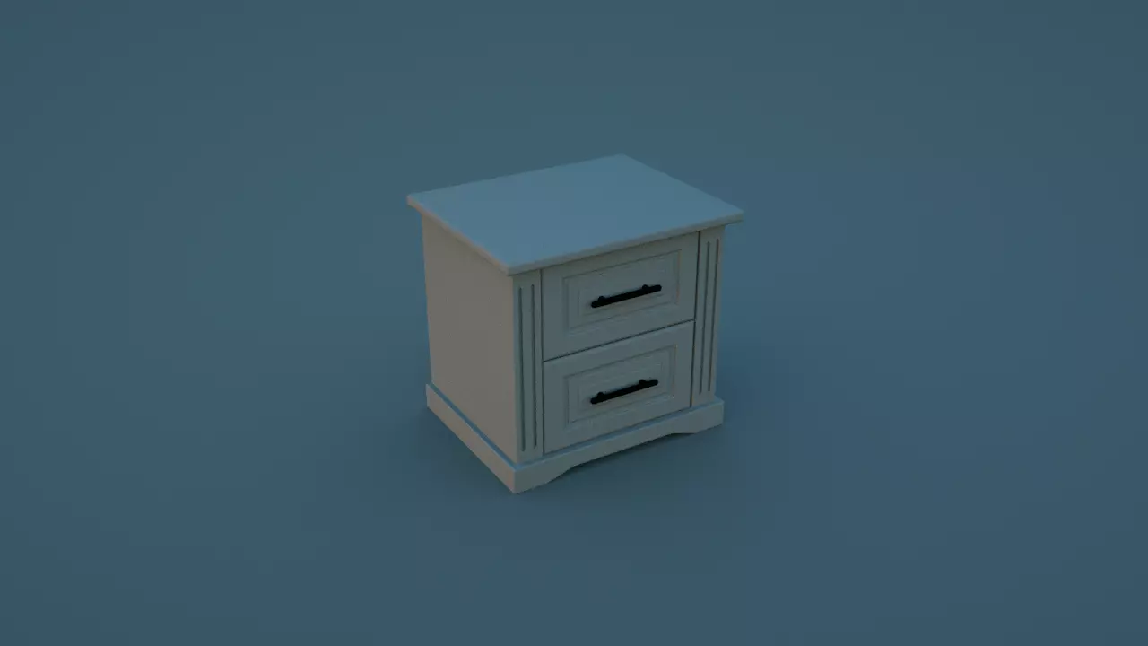 bedside table Free 3D model_0
