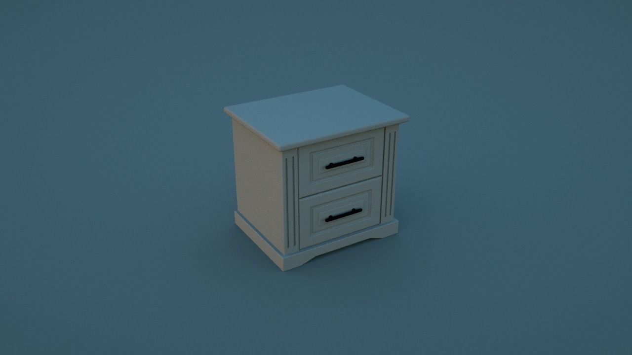 bedside table free 3D model CGTrader
