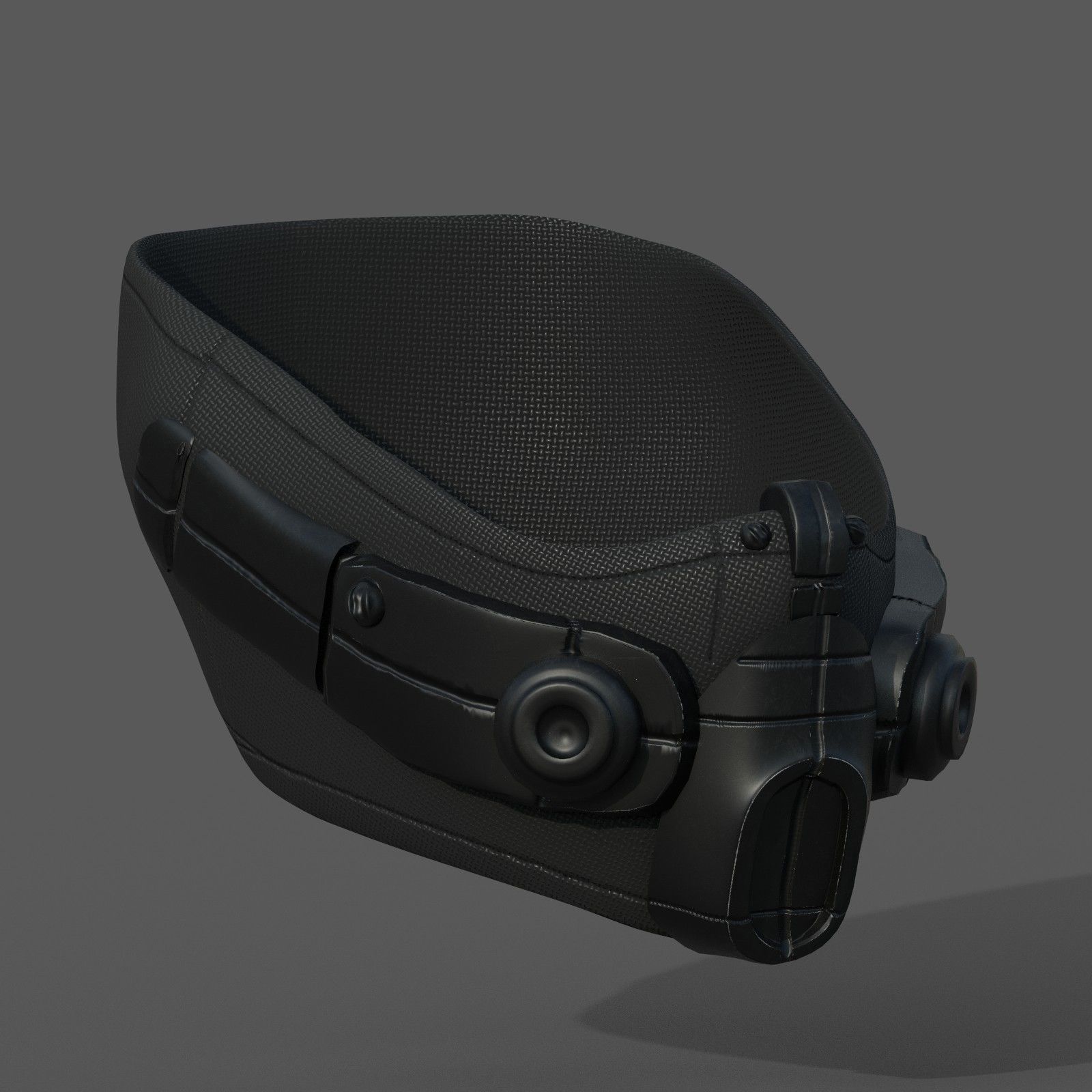 Gas mask respirator scifi futuristic 3d  Low-poly 3D model_5