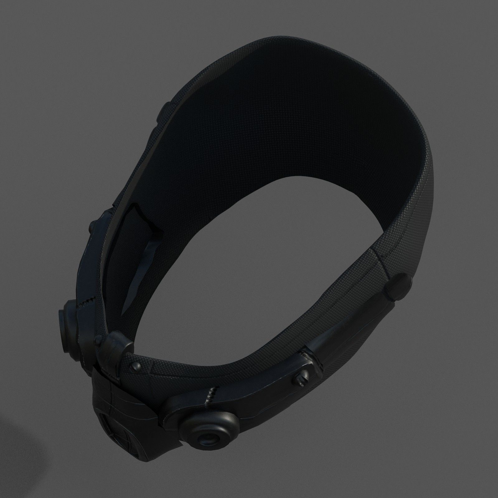 Gas mask respirator scifi futuristic 3d  Low-poly 3D model_3