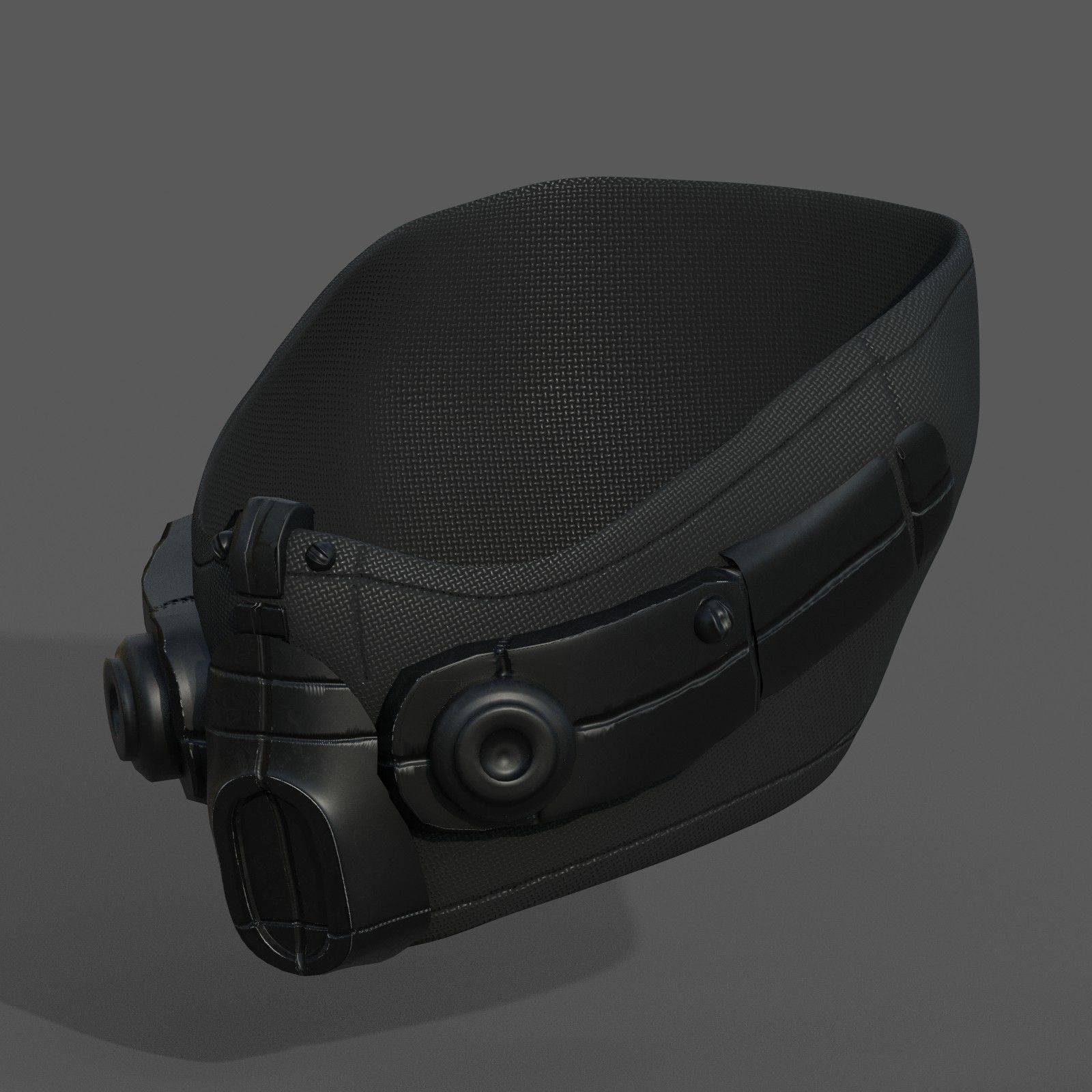 Gas mask respirator scifi futuristic 3d  Low-poly 3D model_2