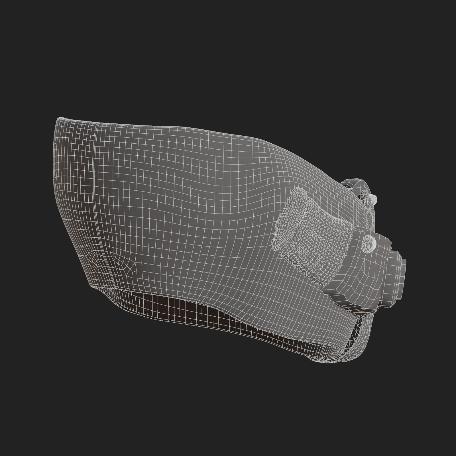 Gas mask respirator scifi futuristic 3d  Low-poly 3D model_9