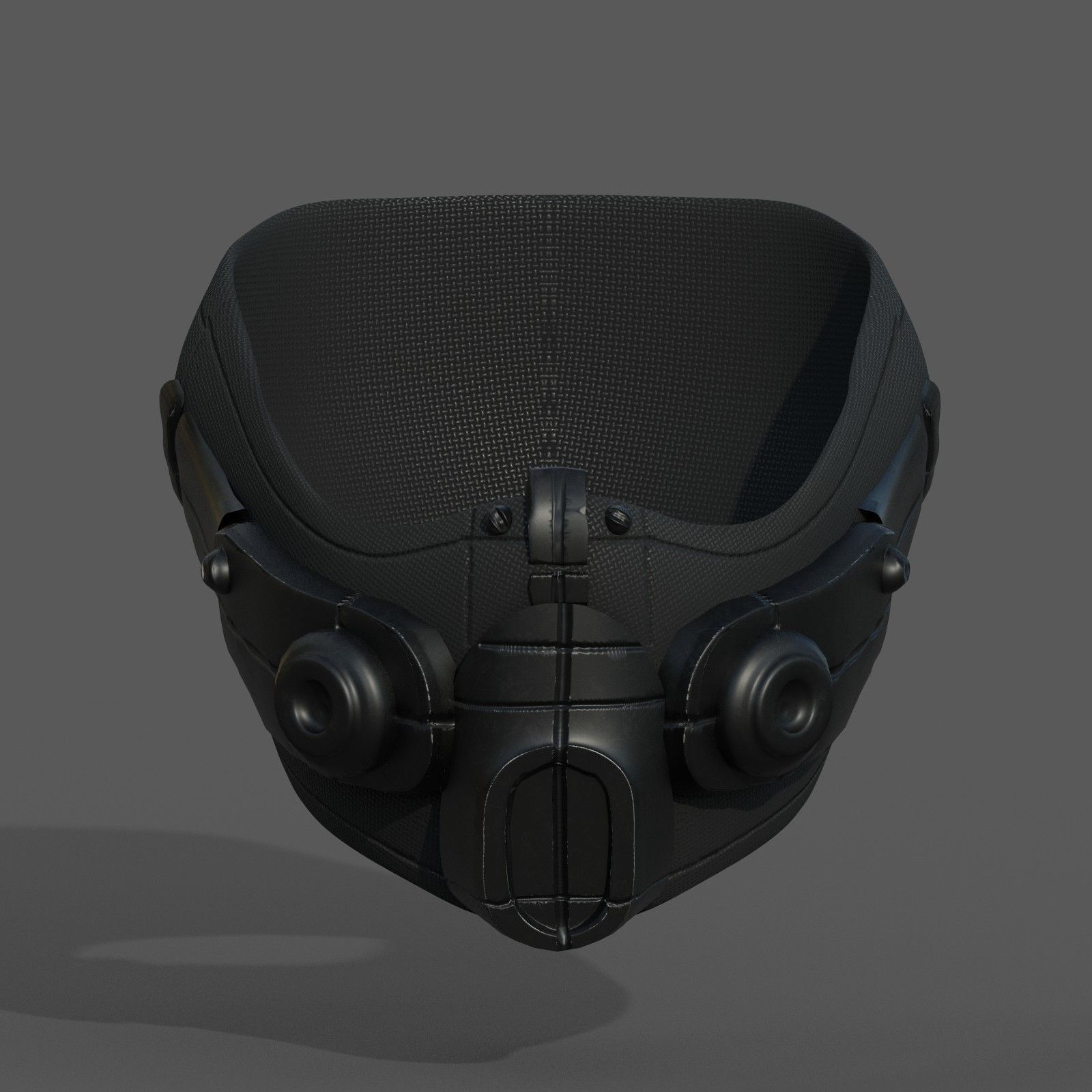 Gas mask respirator scifi futuristic 3d  Low-poly 3D model_7