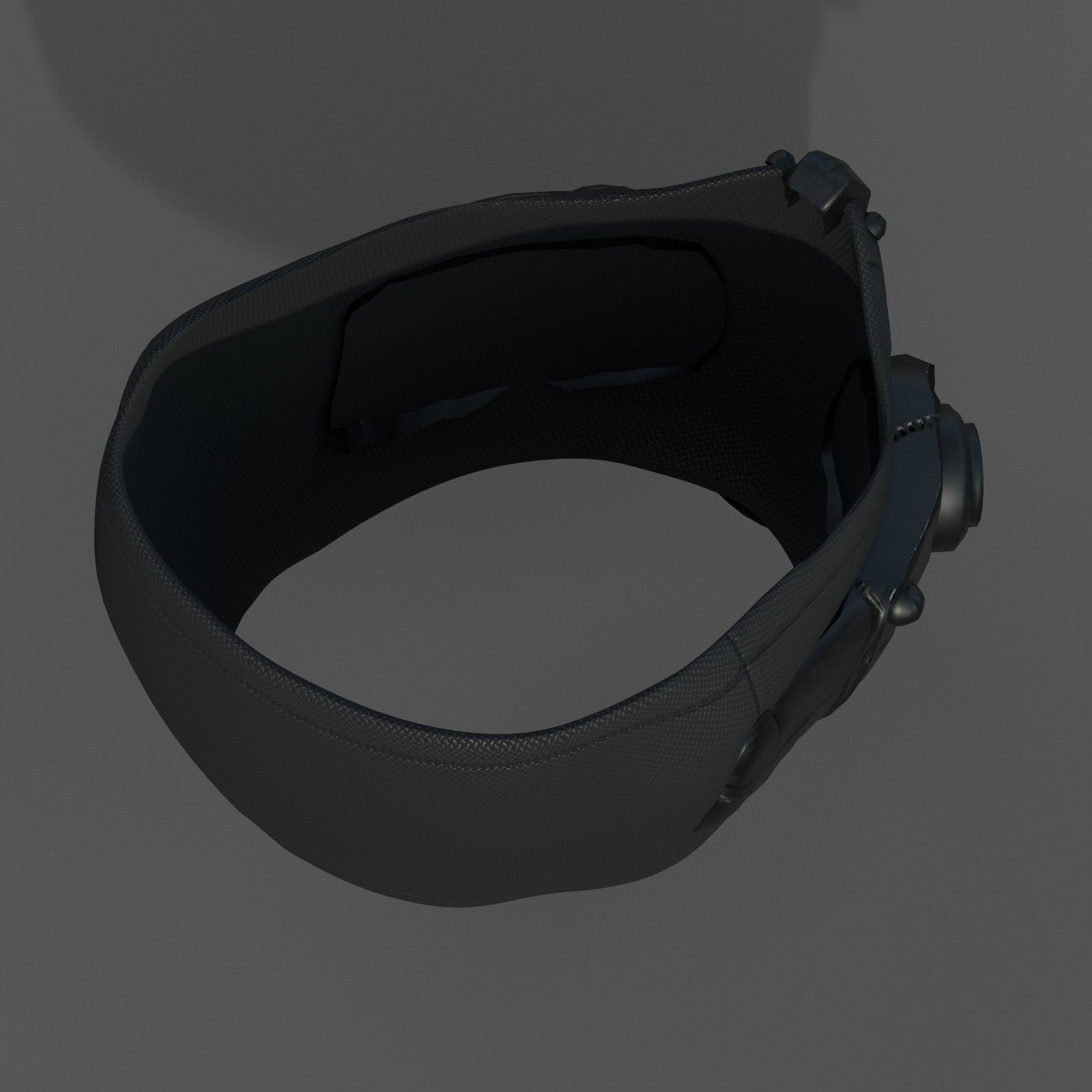 Gas mask respirator scifi futuristic 3d  Low-poly 3D model_4