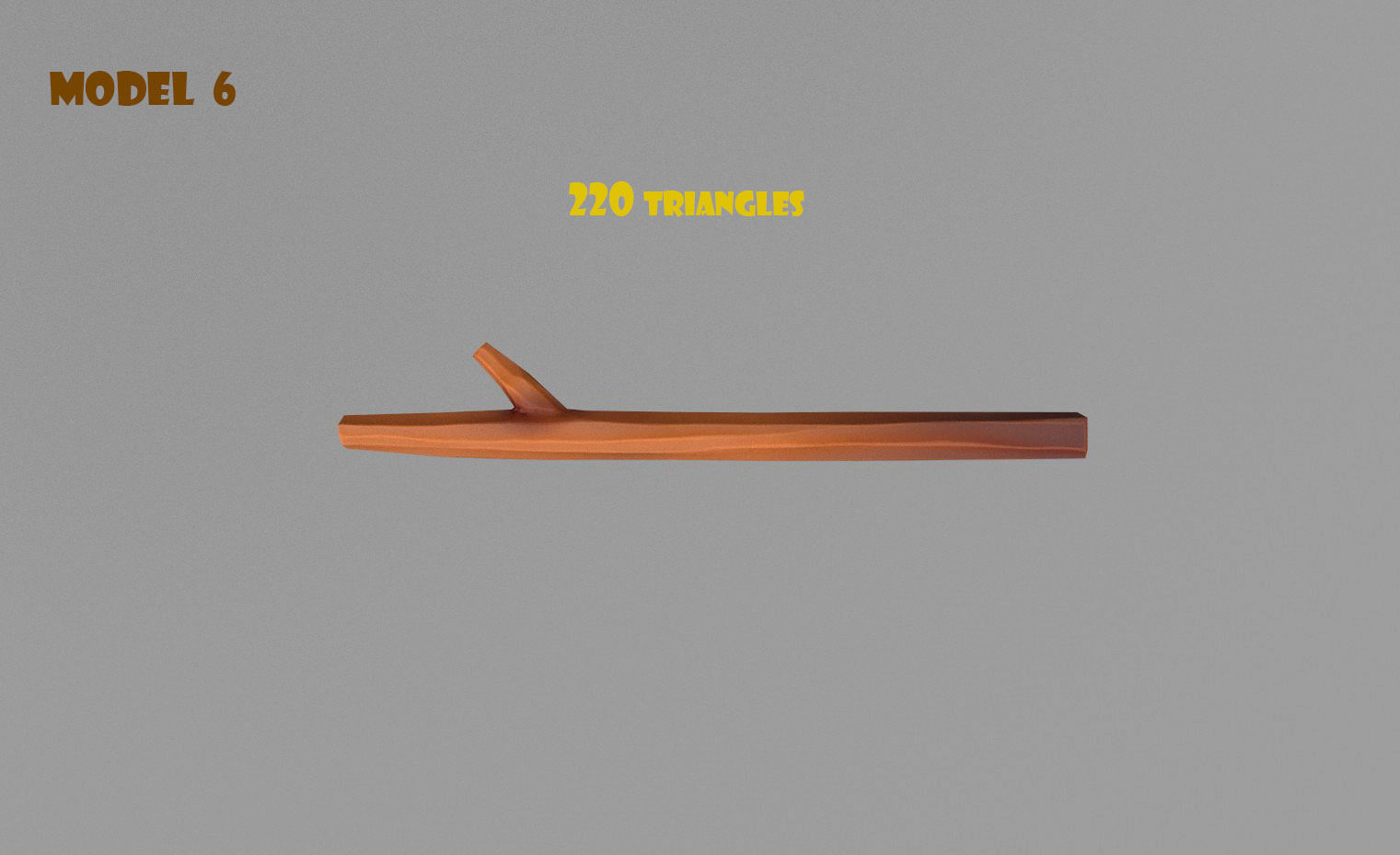 Cartoon Log Styled set Low-poly 3D model_10