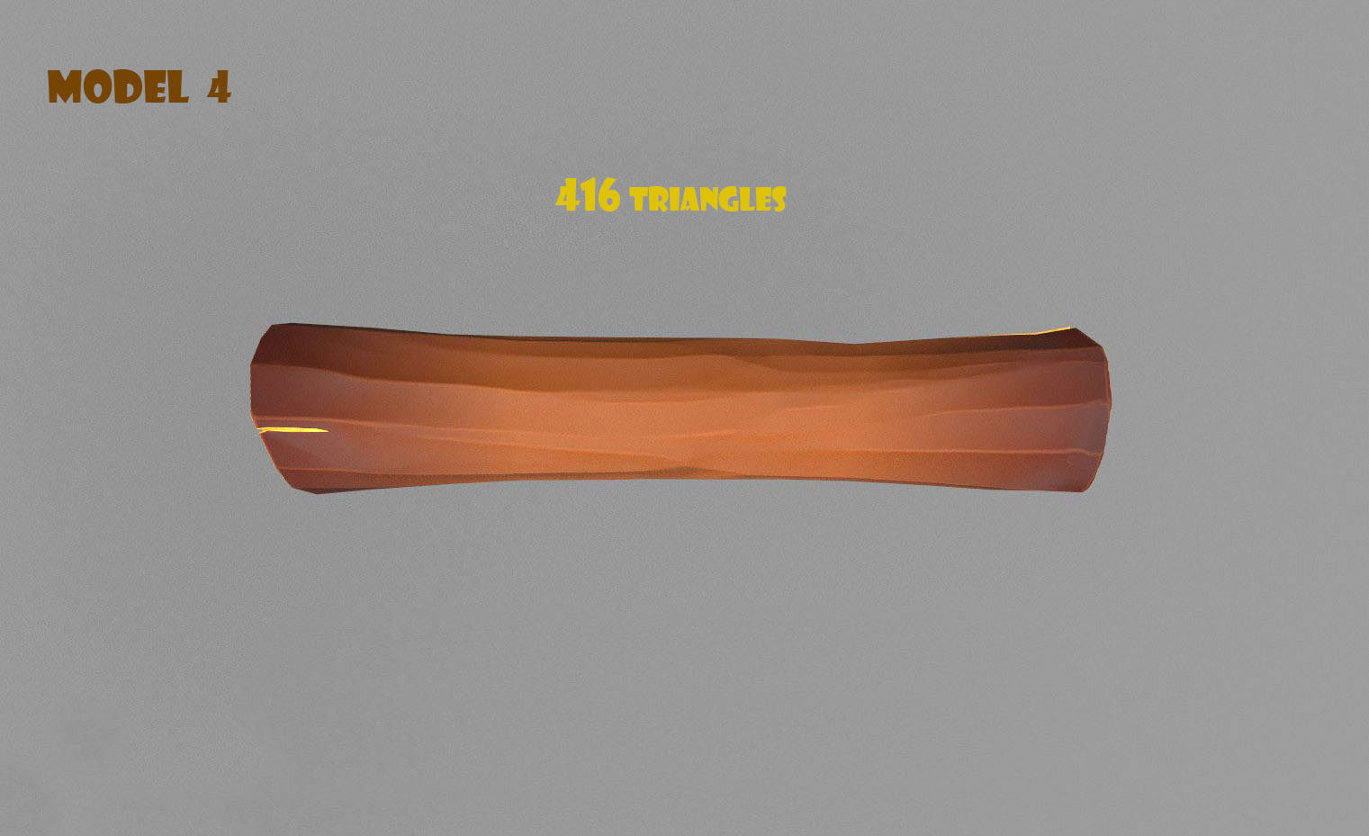 Cartoon Log Styled set Low-poly 3D model_8