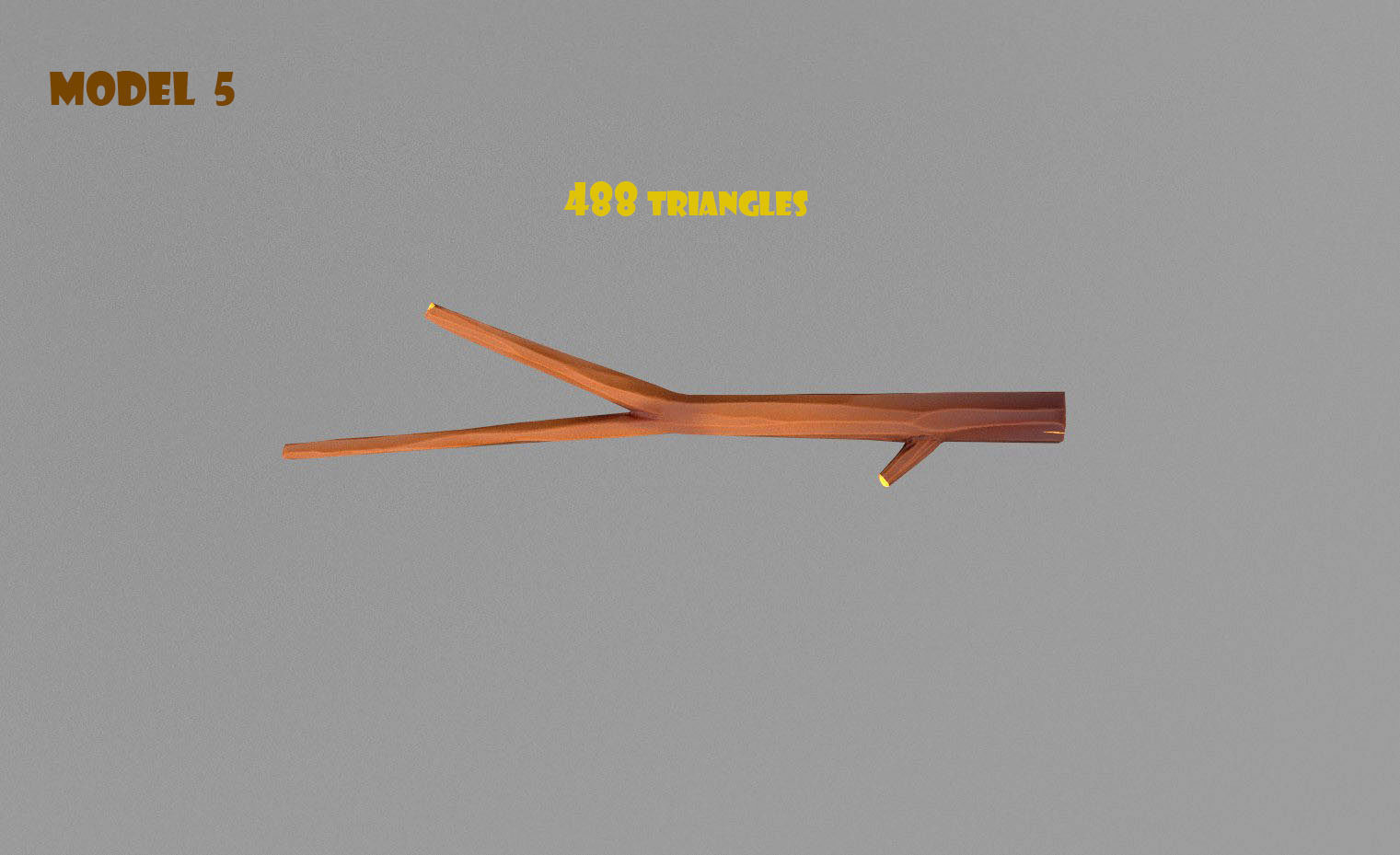 Cartoon Log Styled set Low-poly 3D model_9