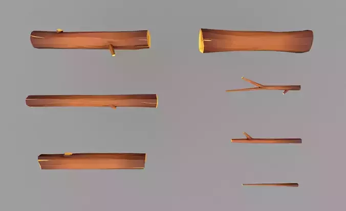 Cartoon Log Styled set 