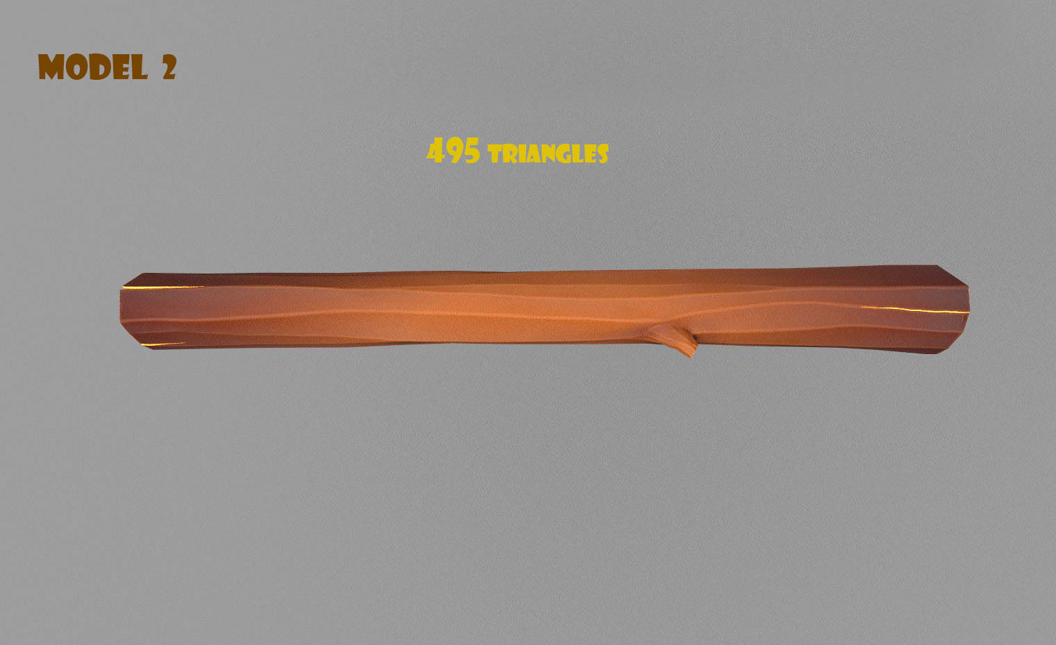 Cartoon Log Styled set Low-poly 3D model_6