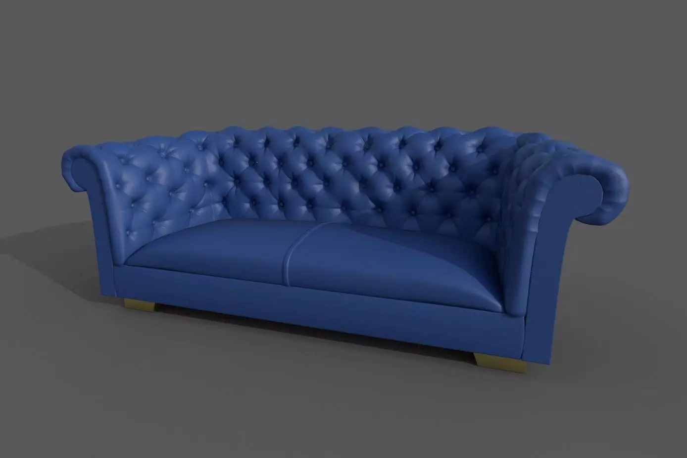 Sofa-05 chesterfield sofa leather Low-poly 3D model_0