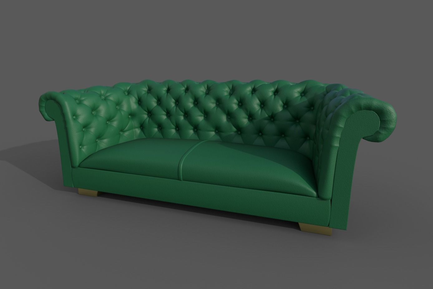 Sofa-05 chesterfield sofa leather Low-poly 3D model_3