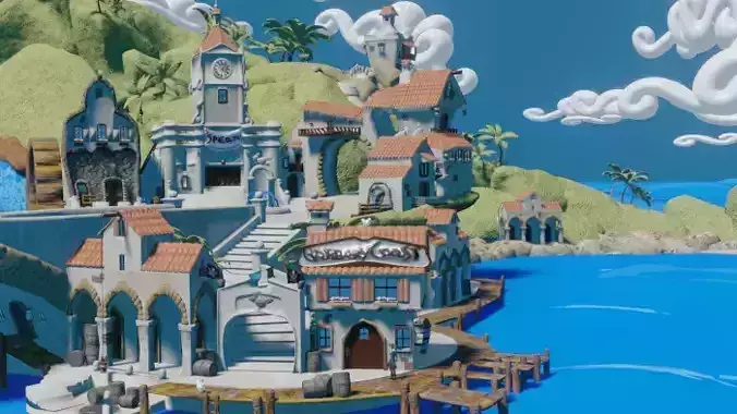 The Curse of Monkey Island Puerto Pollo 3D model
