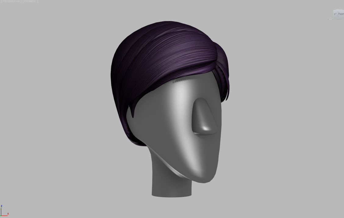 Stylized Hair Factory V1 Low-poly 3D model_15