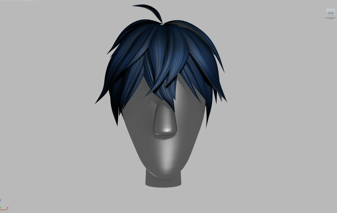 Stylized Hair Factory V1 Low-poly 3D model_12