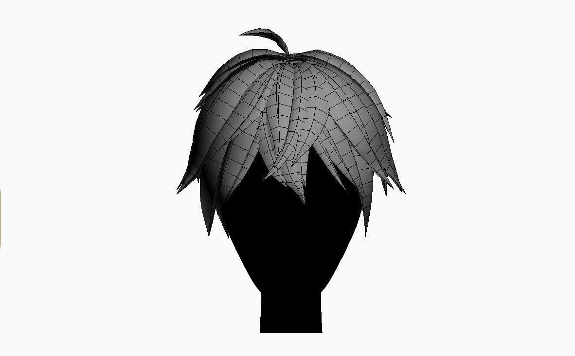 Stylized Hair Factory V1 Low-poly 3D model_6