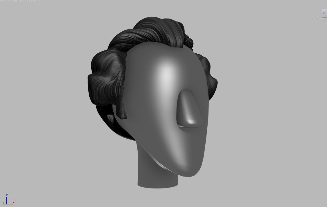 Stylized Hair Factory V1 Low-poly 3D model_20