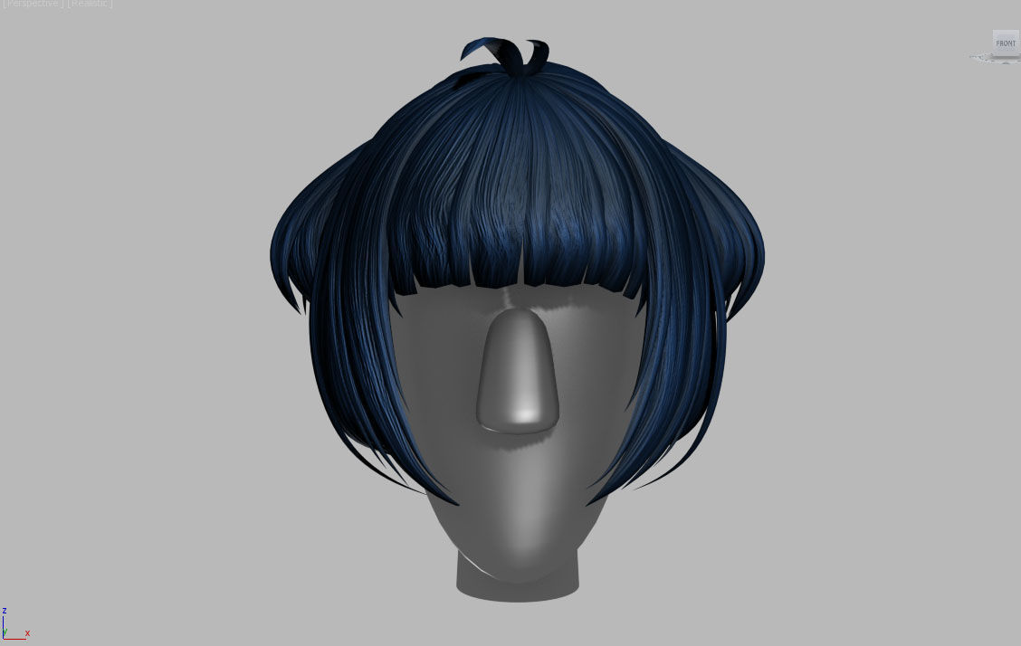 Stylized Hair Factory V1 Low-poly 3D model_14