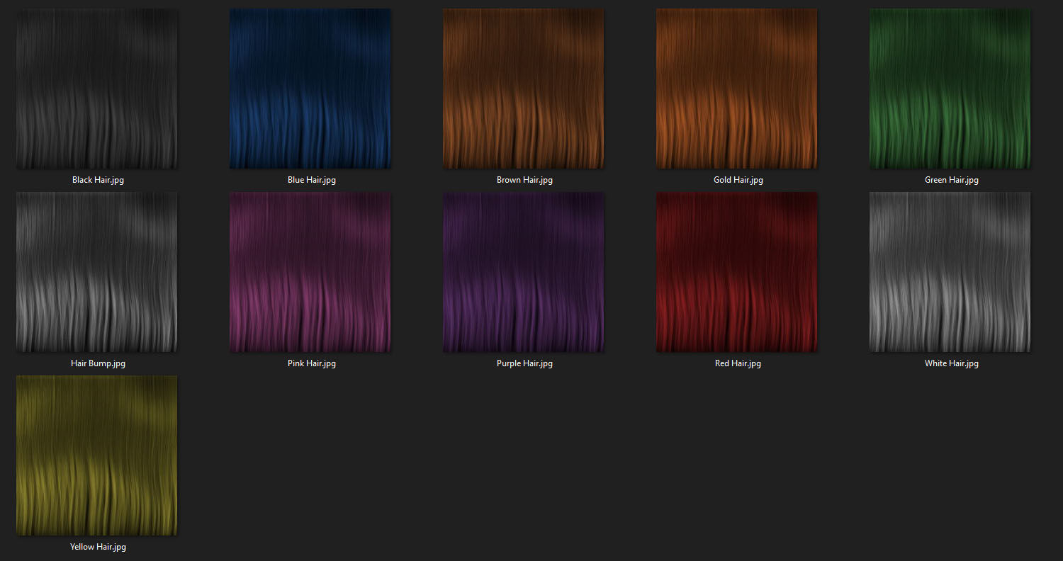 Stylized Hair Factory V1 Low-poly 3D model_4