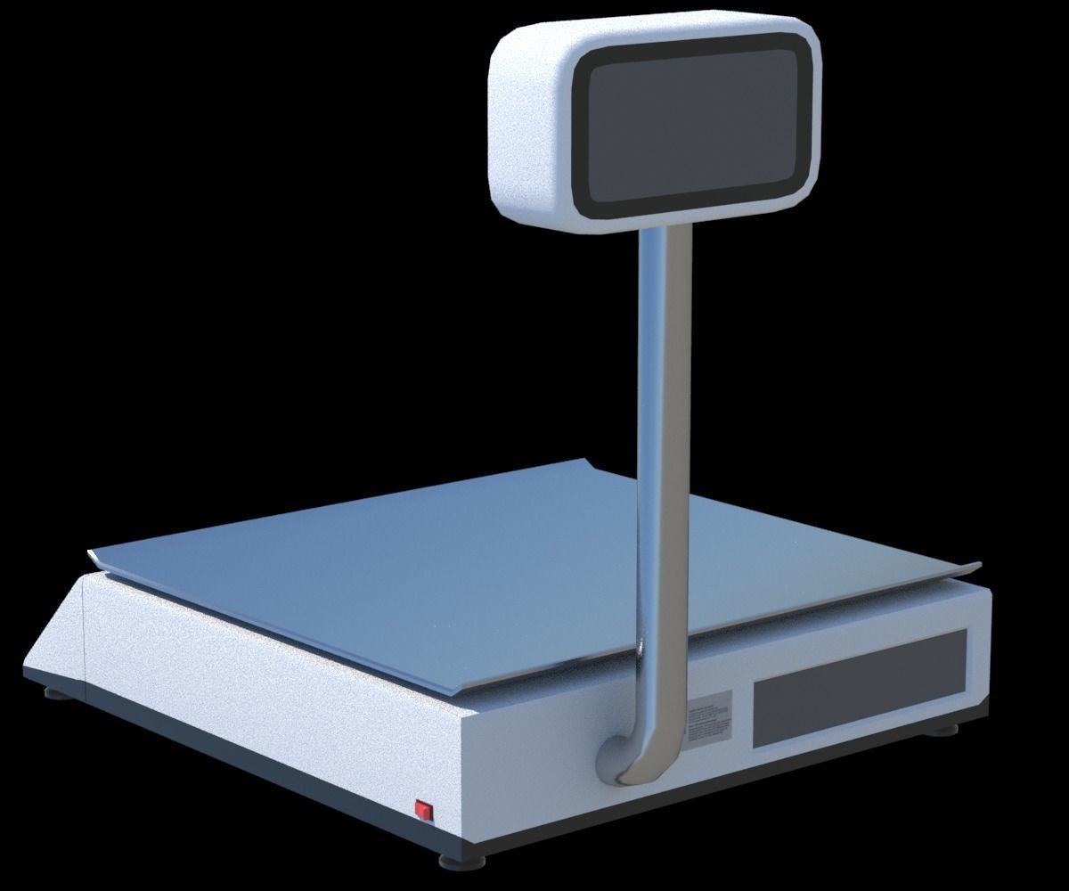 Package Shelves  Refrigerators  Freezers and Scalesed Low-poly 3D model_8