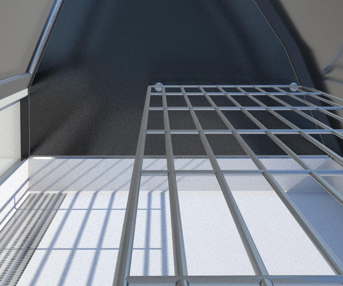 Package Shelves  Refrigerators  Freezers and Scalesed Low-poly 3D model_26