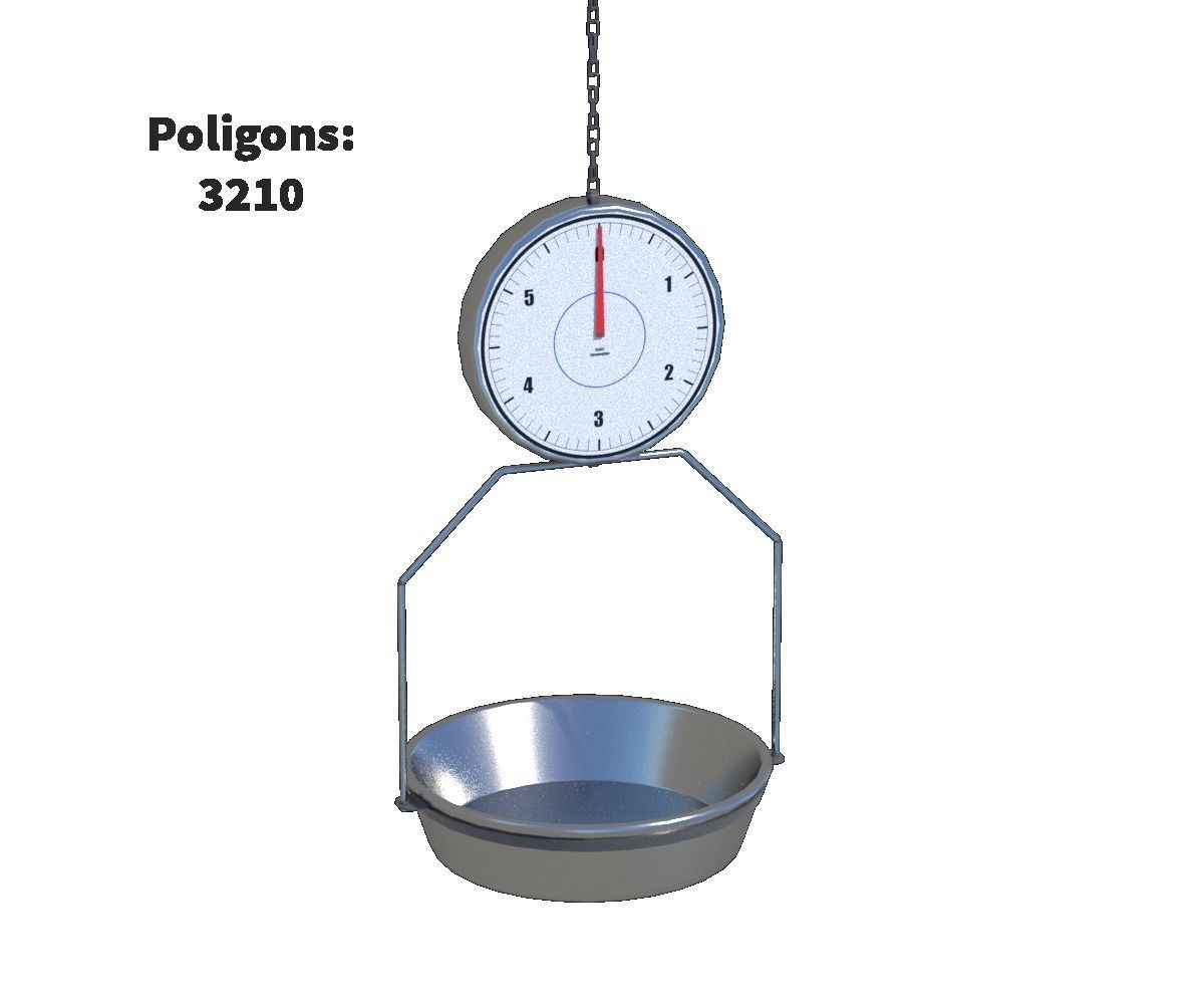 Package Shelves  Refrigerators  Freezers and Scalesed Low-poly 3D model_28