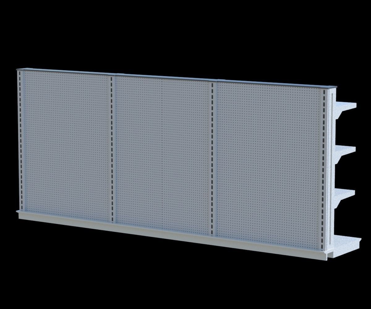 Package Shelves  Refrigerators  Freezers and Scalesed Low-poly 3D model_30