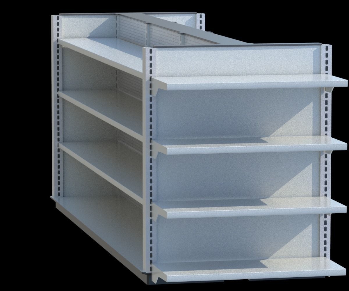 Package Shelves  Refrigerators  Freezers and Scalesed Low-poly 3D model_33