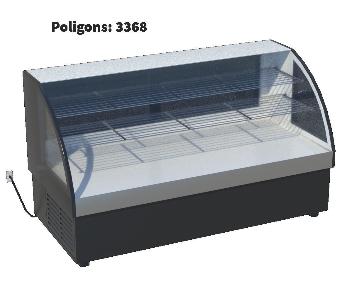 Package Shelves  Refrigerators  Freezers and Scalesed Low-poly 3D model_21