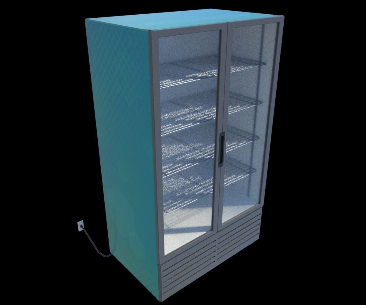 Package Shelves  Refrigerators  Freezers and Scalesed Low-poly 3D model_16