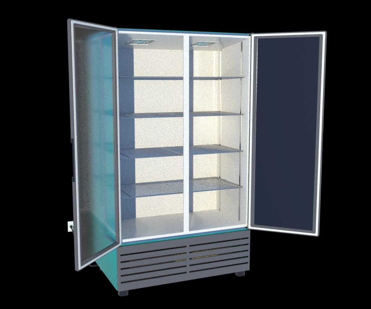 Package Shelves  Refrigerators  Freezers and Scalesed Low-poly 3D model_17