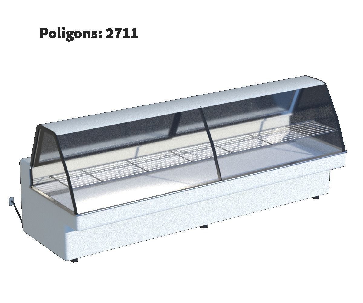 Package Shelves  Refrigerators  Freezers and Scalesed Low-poly 3D model_25