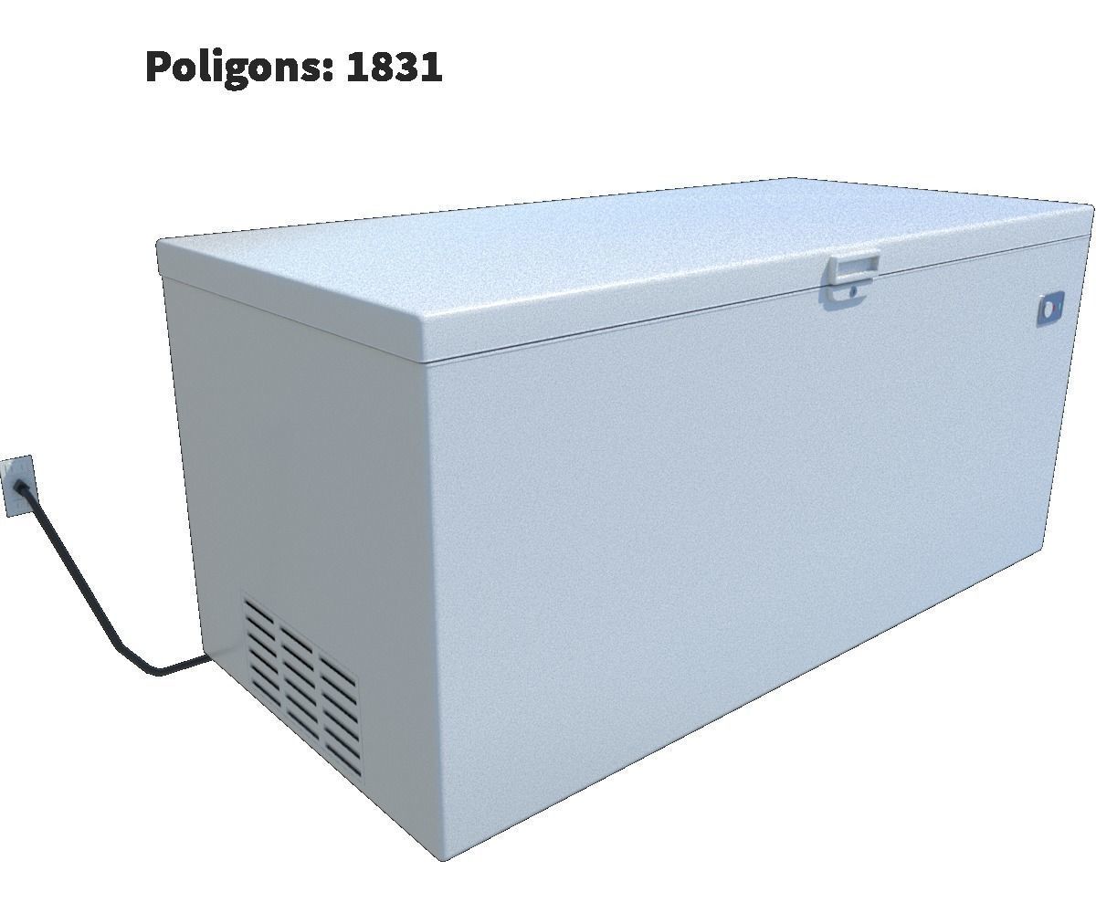 Package Shelves  Refrigerators  Freezers and Scalesed Low-poly 3D model_10