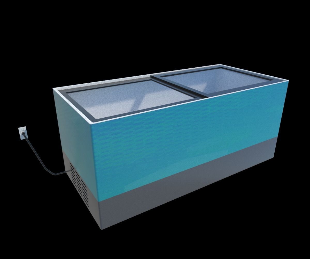 Package Shelves  Refrigerators  Freezers and Scalesed Low-poly 3D model_13