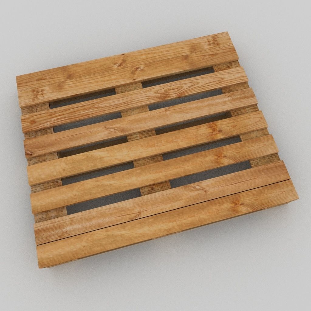 Pallet wooden Free 3D model_3