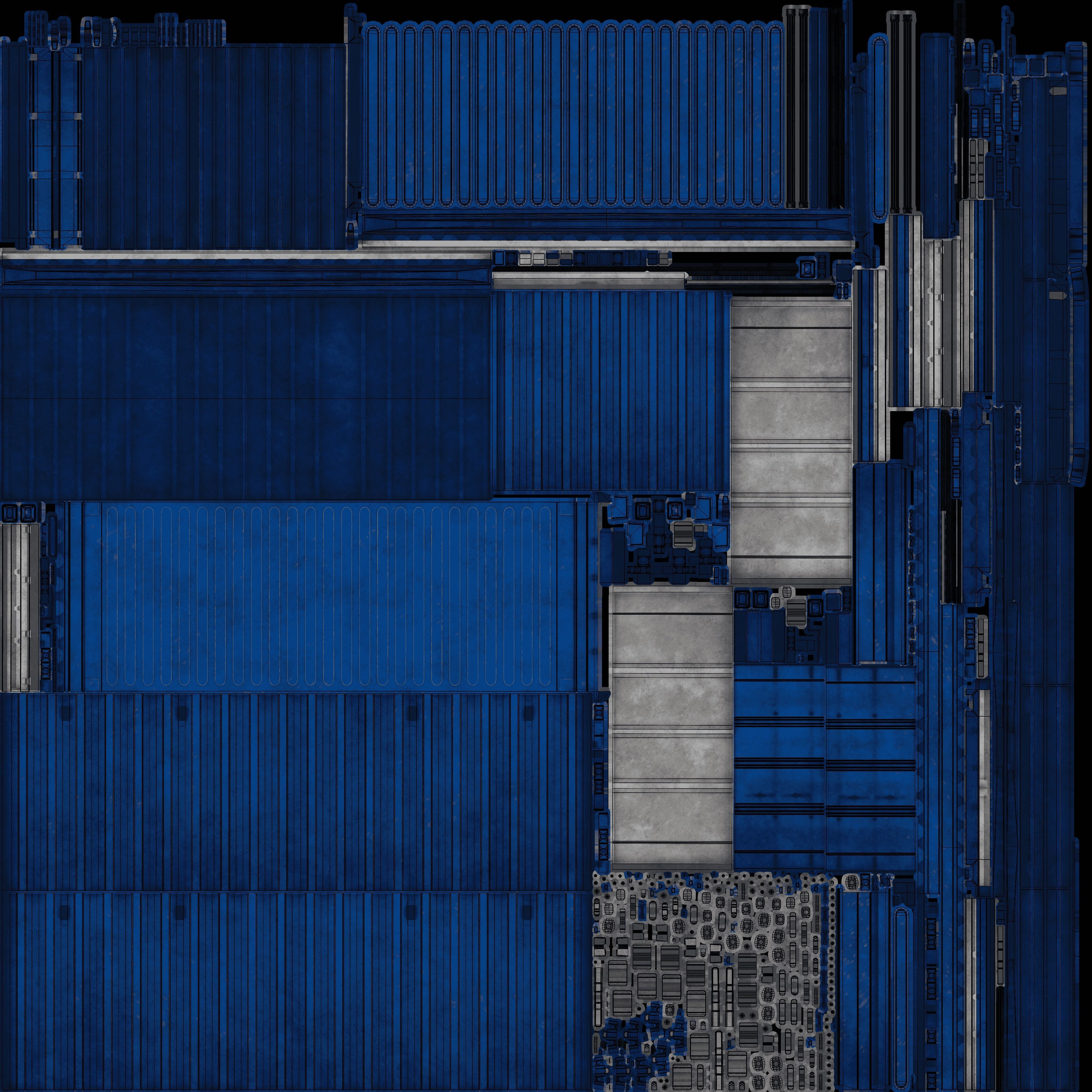 Container Pack Low-poly 3D model_5