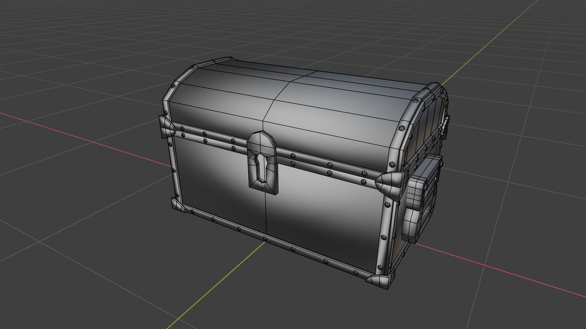 Treasure Chest Low-poly 3D model_3